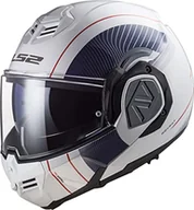Kaski motocyklowe - LS2, modulowy kask motocyklowy ADVANT COOPER white blue 06, XXL - miniaturka - grafika 1