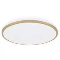 Lampy sufitowe - Metalowy plafon Linus 4347 Ideus LED 18W 4000K do jadalni złoty biały - miniaturka - grafika 1