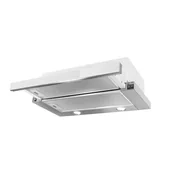 Okapy kuchenne - Toflesz Vega Glass 50 Biało-srebrny - miniaturka - grafika 1