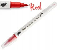 Kredki, ołówki, pastele i pisaki - Pisak PENTEL Brush Sign Pen Twin SESW30 czerwony - miniaturka - grafika 1