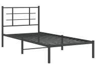 Łóżka - Czarne loftowe łóżko metalowe 90x200 cm - Laxo - miniaturka - grafika 1