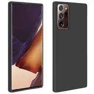 Etui i futerały do telefonów - Półsztywne silikonowe etui do Galaxy Note 20 Ultra, miękkie w dotyku, matowe wykończenie — czarne - miniaturka - grafika 1