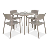 Meble ogrodowe - Zestaw Nardi TRILL/CUBE 80 4+1 Tortora - miniaturka - grafika 1