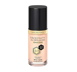 MAX FACTOR FACEFINITY ALL DAY FLAWLESS 3IN1 WEGAŃSKI PODKŁAD C10 FAIR PORCELAIN 30ML - Podkłady do twarzy - miniaturka - grafika 1