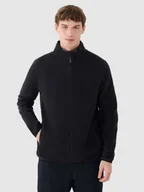 Bluzy męskie - 4F Polar ze stójką trekkingowy męski 4FWSS25TFLEM304-20S Czarny Roz. M - miniaturka - grafika 1