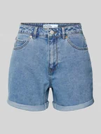 Spodenki damskie - Szorty jeansowe o luźnym kroju w jednolitym kolorze model ‘ZURI’ - miniaturka - grafika 1