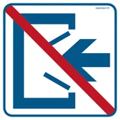 Systemy ekspozycyjne i znaki informacyjne - RA500 WEJŚCIE ZAMKNIĘTE, PN - PŁYTA PCV 1MM; (100X100MM) - miniaturka - grafika 1