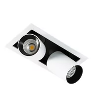 Lampy sufitowe - Italux Wpust LAMPA sufitowa MERCANTA GL7117-2/12W 4000K WH+BL regulowana OPRAWA LED 24W oczko DOWNLIGHT do wbudowania biała - miniaturka - grafika 1