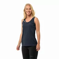 Koszulki i topy damskie - Damska koszulka bez rękawów Jack Wolfskin CROSSTRAIL TANK W night blue - S - miniaturka - grafika 1