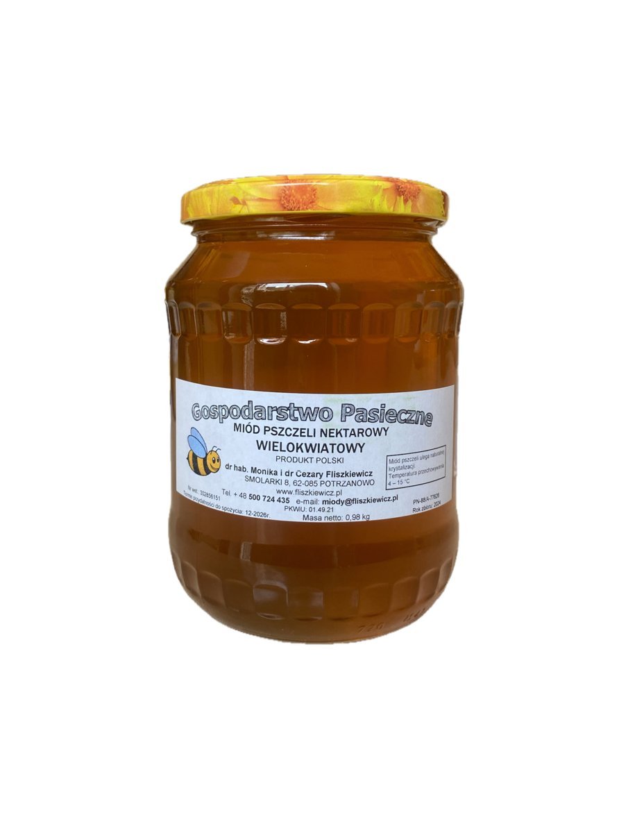 Miód pszczeli nektarowy wielokwiatowy 1 kg