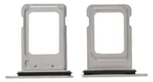 Części serwisowe do telefonów - SZUFLADKA TACKA KARTY SIM DO iPhone 13 Pro SILVER - miniaturka - grafika 1