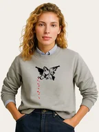 Bluzy damskie - WOOOP Bluza "Banksy Angel Hearts" w kolorze szarym - miniaturka - grafika 1