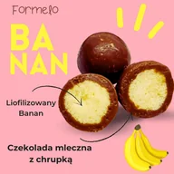 Czekolada - Liofilizowany banan w czekoladzie mlecznej z chrupką 100g opakowanie bag - miniaturka - grafika 1