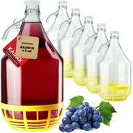 Meble modułowe i akcesoria - Dama Gąsior 5L Balon W Koszu Na Wino + Korek 6Szt - miniaturka - grafika 1