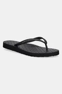 Klapki i japonki damskie - Tommy Hilfiger japonki HILFIGER STRAP BEACH SANDAL damskie kolor czarny na płaskim obcasie FW0FW08736 - miniaturka - grafika 1