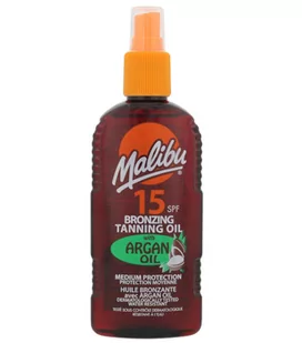 MALIBU Bronzing Tanning Oil SPF15 Argan Oil 200ml W Opalanie 73717 - Balsamy i kremy do opalania - miniaturka - grafika 1