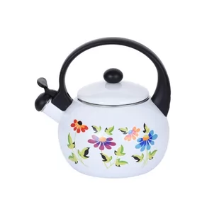 Czajnik imbryk emaliowany z gwizdkiem automat 2L - Czajniki na gaz - miniaturka - grafika 1