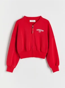 Reserved - Bluza bomber z haftem - czerwony - Bluzy dla dziewczynek - miniaturka - grafika 1