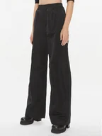 Spodnie damskie - Pinko Spodnie materiałowe Pocoyo 102039 A0MF Czarny Relaxed Fit - miniaturka - grafika 1