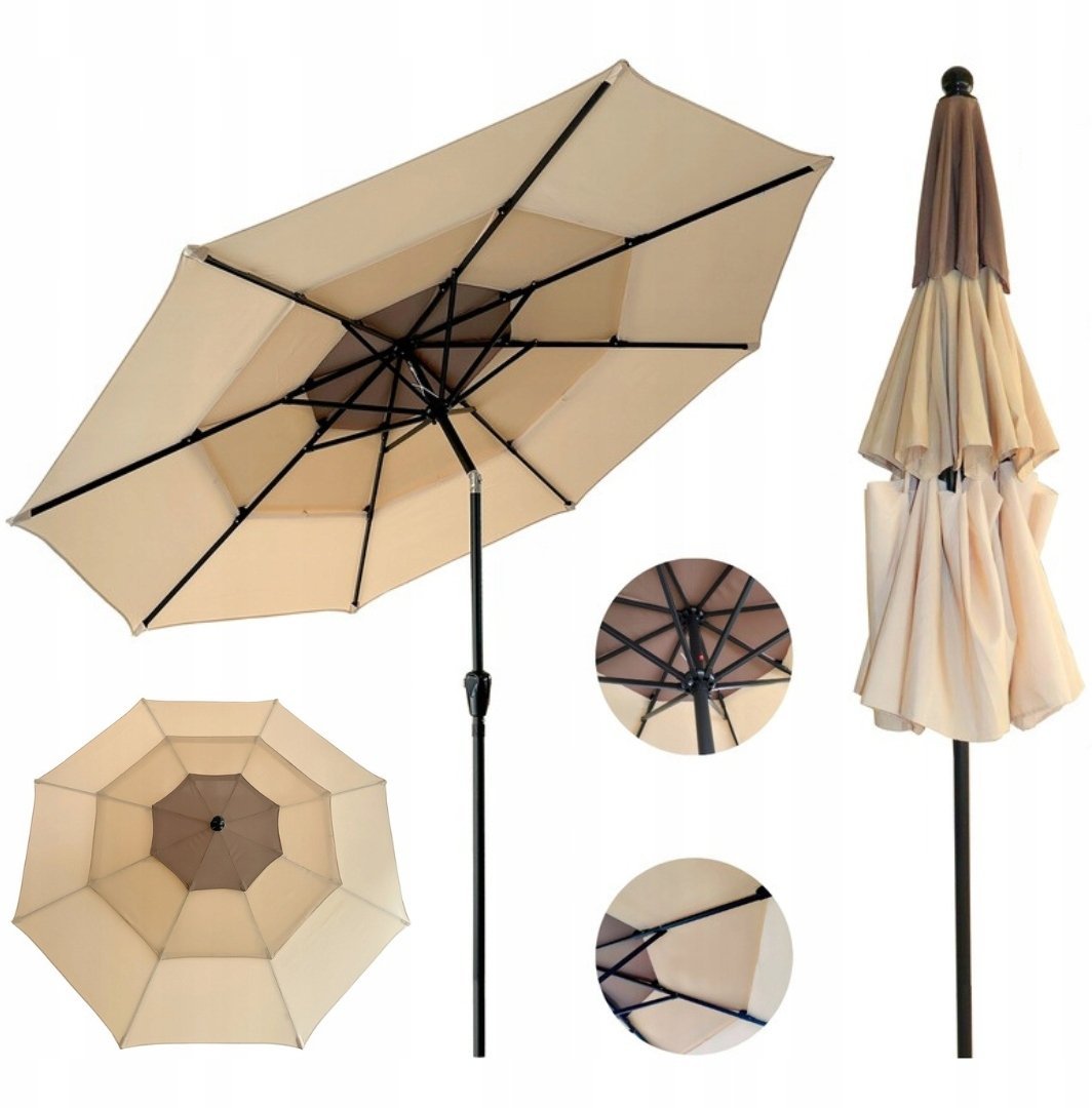CarruzzoL43E PARASOL OGRODOWY TRZYWARSTWOWY