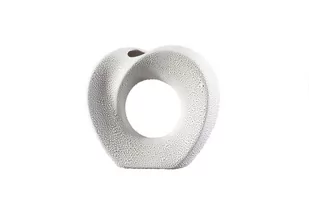 Wazon Ceramiczny, EUROFIRANY, kremowy, 23x6x21 cm - Wazony i flakony - miniaturka - grafika 1