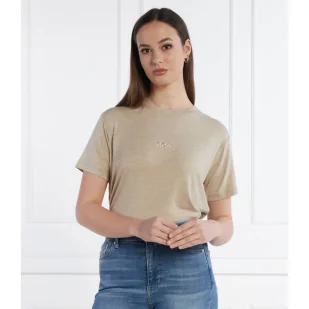 BOSS T-shirt | Regular Fit - Koszulki i topy damskie - miniaturka - grafika 1