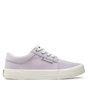 Tenisówki Tommy Jeans Tjw Vulc Skate Derby EN0EN02494 Fioletowy - Trampki damskie - miniaturka - grafika 1