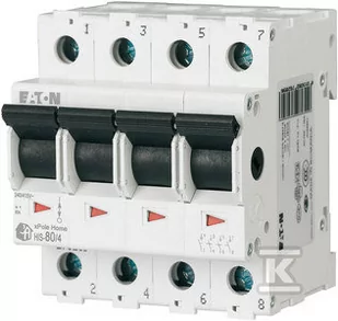 Eaton Rozłącznik modułowy 80A 4P HIS-804 142827 142827 - Inne akcesoria elektryczne - miniaturka - grafika 1