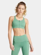 Bielizna sportowa damska - adidas Biustonosz sportowy TLRD Impact Luxe IT6655 Zielony - miniaturka - grafika 1