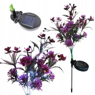 Lampy ogrodowe - Lampa solarna wbijana KWIAT LED lampka kwiaty SOLARNY - miniaturka - grafika 1