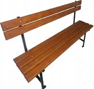 Wyposażenie miejsc publicznych - Ławka ogrodowa Karstal ławka stalowa ławka parkowa ławka ogrodowa meble ogrodowe drewniane oparcie MADRYT 9534 - miniaturka - grafika 1