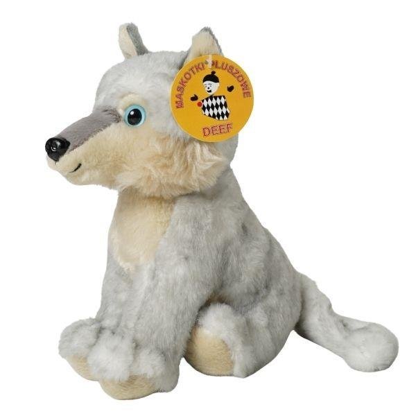 Maskotka Pluszak Przytulanka Wilk Jasny 21 cm Deef