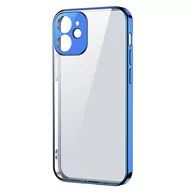 Etui i futerały do telefonów - Joyroom New Beauty Series ultra cienkie przezroczyste etui z metaliczną ramką do iPhone 12 Pro Max ciemno-niebieski (JR-BP744) - miniaturka - grafika 1