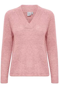 ICHI Damski sweter Ihkamara V Ls, 142305 / różowy Nectar, S - Swetry damskie - miniaturka - grafika 1
