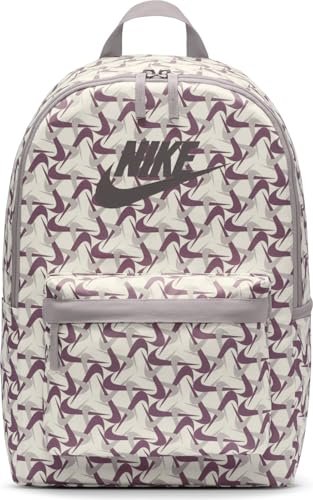 Nike Plecak Heritge Backpack-Accs Print Fa24, Sail/Platinum Violet/Taupe Grey, FZ7289-133, MISC, Sail/Platinum Violet/Taupe Grey, Einheitsgröße, Odzież sportowa