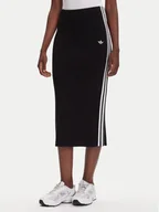 Spódnice - adidas Spódnica ołówkowa adicolor Knit 3-Stripes JW2661 Czarny Regular Fit - miniaturka - grafika 1