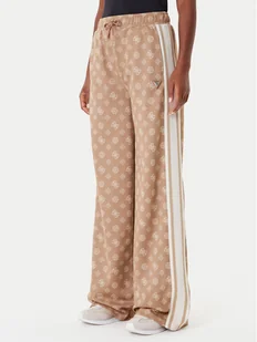 Guess Spodnie dresowe V5YB10 K0282 Brązowy Relaxed Fit - Spodnie sportowe damskie - miniaturka - grafika 1