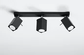 Lampy sufitowe - Sollux Lighting Plafon MERIDA 3 czarny - miniaturka - grafika 1