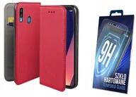 Etui i futerały do telefonów - ETUI Z KLAPKĄ DO SAMSUNG GALAXY A40 CZERWONY + SZKŁO HARTOWANE - miniaturka - grafika 1