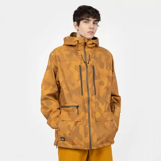 Kurtki męskie - Męska kurtka narciarska QUIKSILVER Carlson Stretch Quest - pomarańczowa - grafika 1