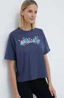 Koszulki sportowe damskie - Columbia t-shirt bawełniany North Cascades kolor granatowy 1992085 - miniaturka - grafika 1