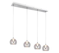 Lampy sufitowe - FLYNT 331610406 lampa wisząca szklana na listwie LED 4x8W CCT 3stepDim wykończenie chromowe - miniaturka - grafika 1