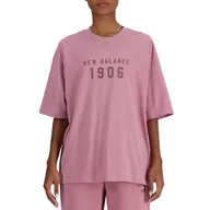 Koszulki sportowe damskie - Koszulka New Balance WT41519RSE - różowa - miniaturka - grafika 1