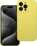 Etui i futerały do telefonów - OEM Futerał SILICONE 2mm do IPHONE 15 Pro Max żółty - miniaturka - grafika 1