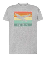 Koszulki i topy damskie - Koszulka Myśliwiec Spitfire 2 Wojna Światowa Szara XL - miniaturka - grafika 1