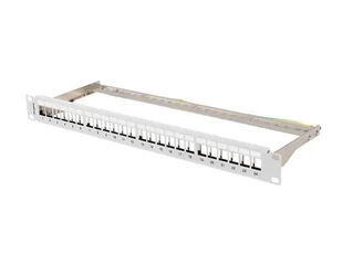 Lanberg Patch Panel pusty 24 port 1U 19'' FTP do modułów Keystone szary PPKS-0924-S - Panele krosownicze - miniaturka - grafika 1
