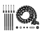 Maskownice do kabli - Spacetronik Zestaw organizerów do kabli 16el. Taśma 3M - miniaturka - grafika 1