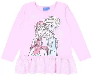 Różowa bluzka z falbanką Kraina Lodu DISNEY - Bluzki damskie - miniaturka - grafika 1