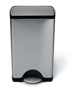 Implehuman Kosz pedałowy na śmieci Deluxe, 38 l, srebrny (CW1814) - Kosze na śmieci - miniaturka - grafika 2