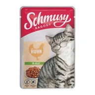 Mokra karma dla kotów - Schmusy Ragout mokra karma dla kota Adult w galaretce Kurczak 44x100 g - miniaturka - grafika 1